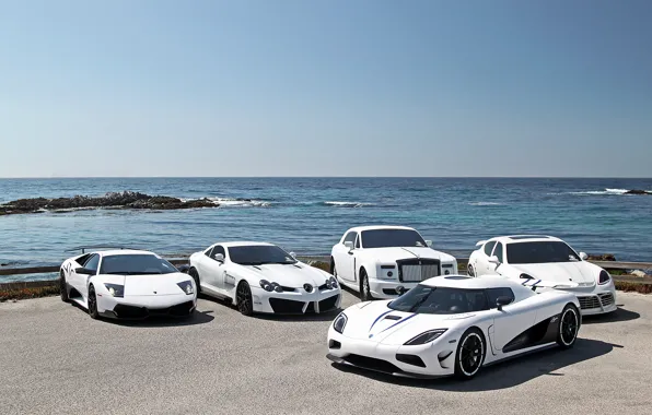 Picture white, Lamborghini, white, mercedes, supercar, porsche, Porsche, Mercedes, panamera, sls, supercars, phantom, Lamborghini, Koenigsegg, koenigsegg, …