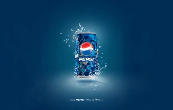 Picture drops, blue, background, Bank, pepsi