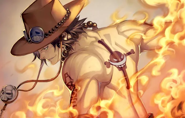 Picture anime, art, One Piece, Portgas D. ACE