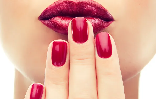 Picture hands, nail, nails, fingers, mouth, makeup