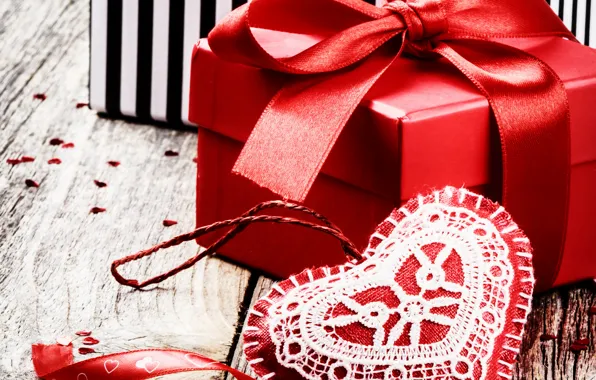 Picture photo, Heart, Holiday, Valentine's day, Bow, Gifts