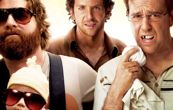 Picture child, glasses, Bradley Cooper, The Hangover Part 2, Zach Galifianakis, Ed Helms