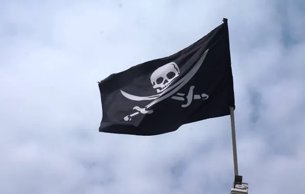 Picture the sky, black, skull, flag, pirates, sake, Jolly Roger, black, pirate, swords, flag, Jolly Roger, …