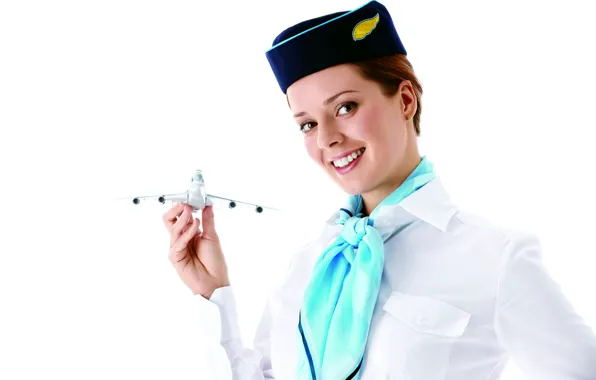 Picture white, smile, style, background, model, positive, beautiful, uniform, style, beautiful, stewardess, aircraft, hand, uniforms, stewardess, …