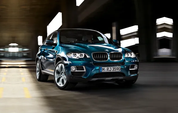 Picture blue, bmw, BMW, jeep, the front, cool car, 35i, икс6, xdrive