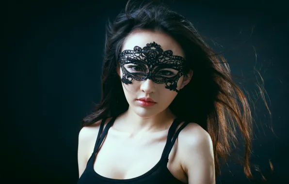 Picture look, girl, style, mask, Asian
