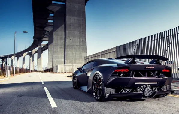 Picture bridge, Lamborghini, support, spoiler, carbon, Sesto Elemento