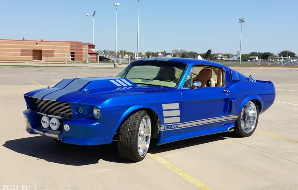 Picture Mustang, Ford, Car, Blue, 1967, Boss, Custom, Images