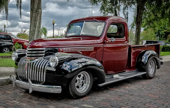 Picture retro, Chevrolet, classic, pickup, the front