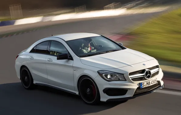 Picture car, Mercedes-Benz, white, AMG, CLA