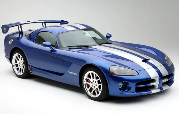 Picture blue, background, Dodge, Dodge, supercar, Viper, Coupe, the front, SRT10, Viper
