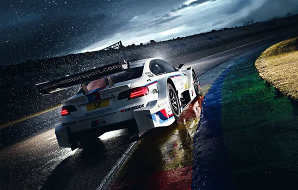 Picture BMW, Race, White, Rain, DTM, Team, Morning, Competition, Track, M Power