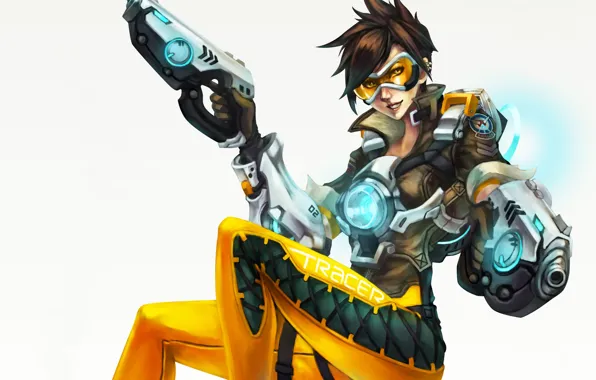 Picture girl, costume, blizzard, tracer, overwatch