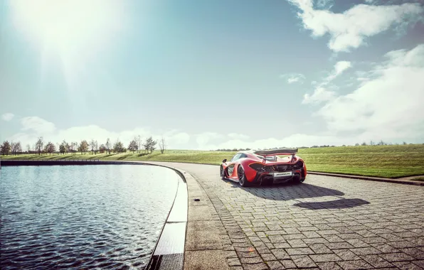Picture McLaren, Red, Supercar, Hypercar, Exotic, Rear, MSO