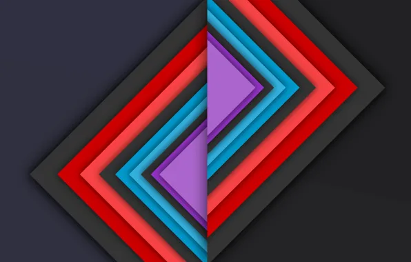 Picture red, grey, pink, blue, geometry, design, color, material