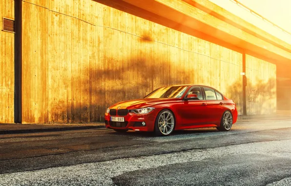 Picture BMW, red, 335i, front, F30, Sedan, 3 Series