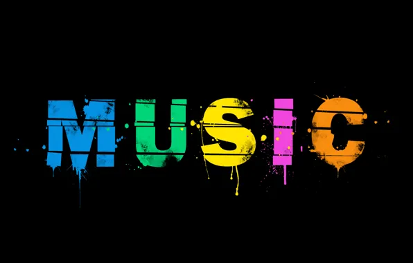 Picture music, background, paint, minimalism, music, the word