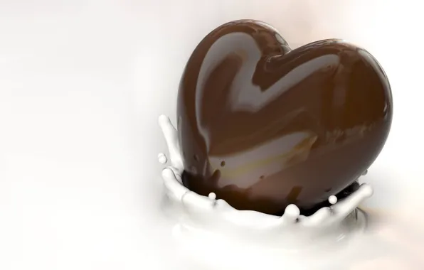 Picture heart, milk, heart, chocolate