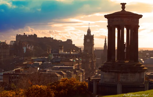 Picture the sky, the city, Scotland, Scotland, Edinburgh, Edinburgh