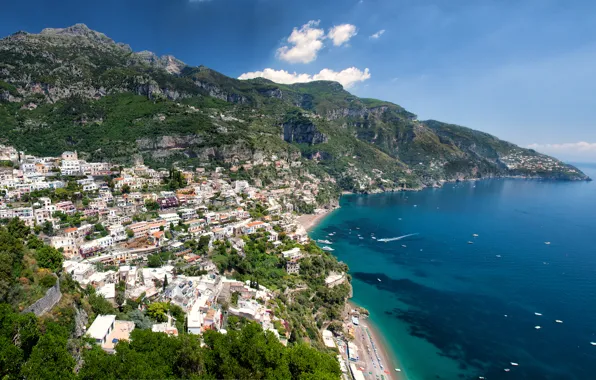 Picture sea, Italy, Italy, Positano, Amalfi