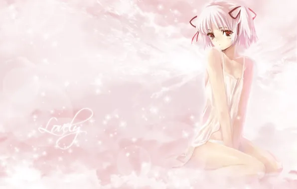 Picture clouds, pink, Anime