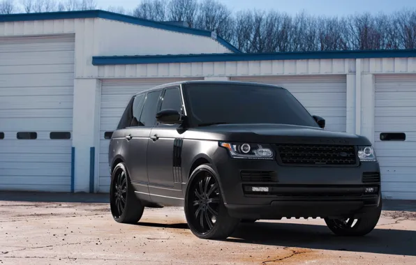 Picture shadow, land rover, range rover, the front, range Rover, land Rover, tinted, matte black, black …