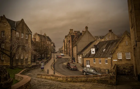 Picture road, machine, street, home, Scotland, Sterling, Bow Street