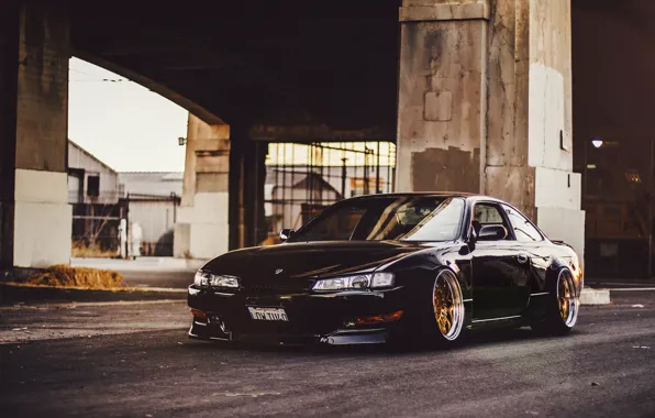 Picture tuning, nissan, black, black, Nissan, low, Sylvia, s14, 240sx, stance