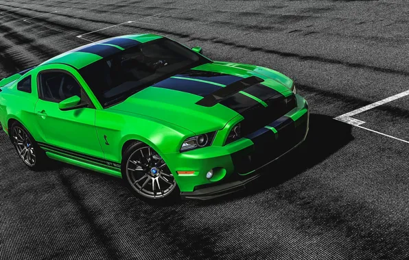 Picture Mustang, Ford, Shelby, GT 500, Green, Gran Turismo 6