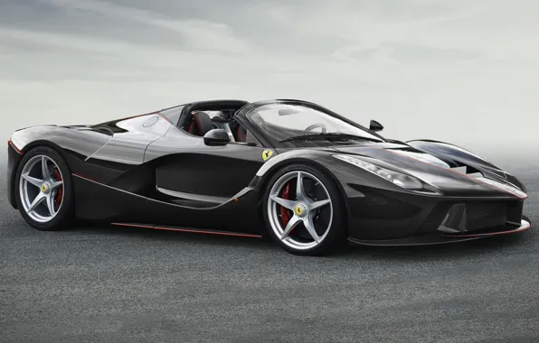 Picture Ferrari, Black, new, Spider, The front, LaFerrari