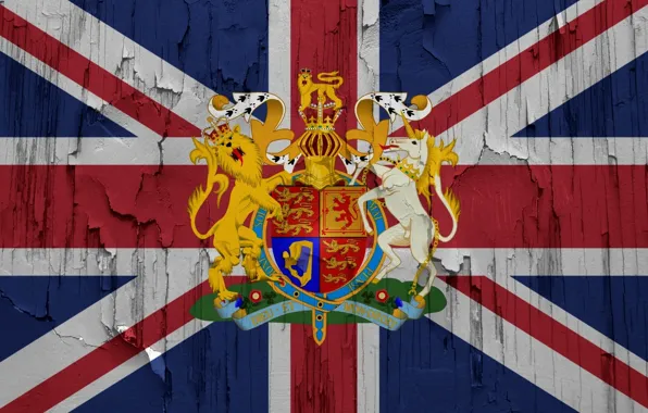 Picture flag, coat of arms, UK