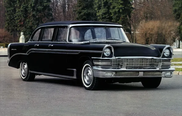 Picture retro, car, limousine, Soviet, ZIL 111, ZIL 111