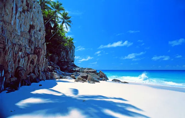 Picture sand, sea, beach, the sky, Palma, stones, open, the ocean, rocks, island