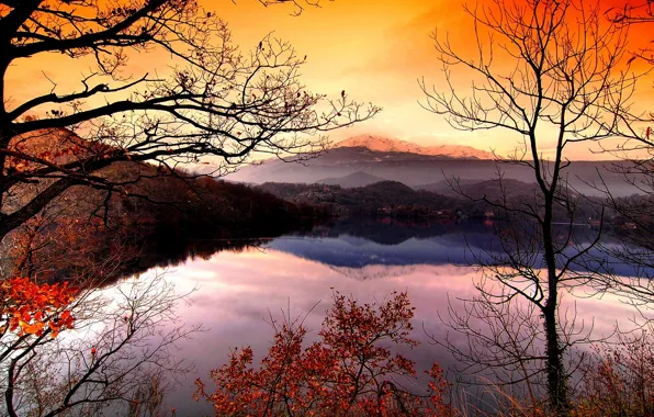 Picture autumn, landscape, mountains, nature, lake