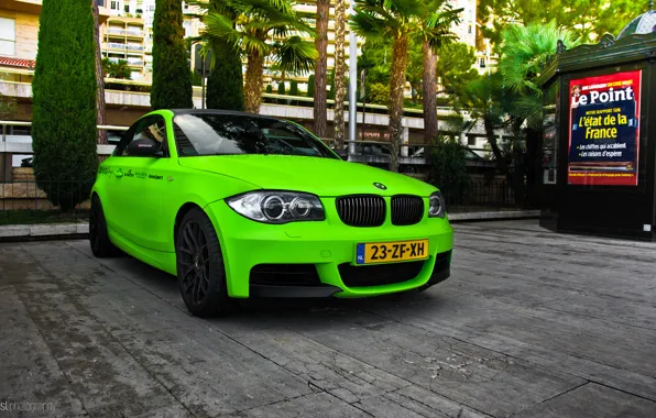 Picture green, BMW, Coupe, 1 series