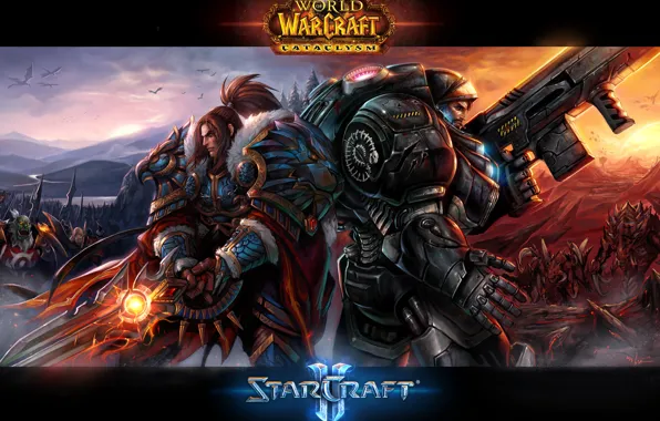 Picture warrior, World of Warcraft, Starcraft, paratrooper