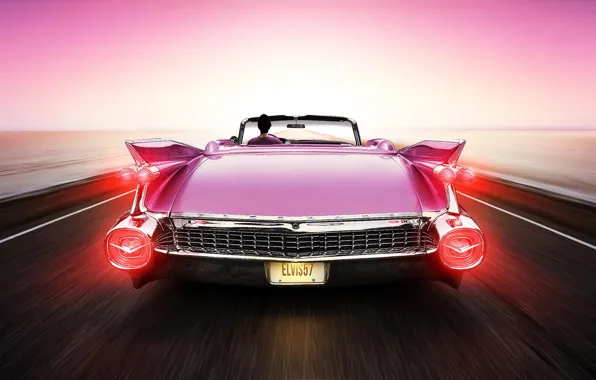 Picture pink, Eldorado, Cadillac, pink, rear, Cadillac, Elvis Aaron Presley, Eldorado