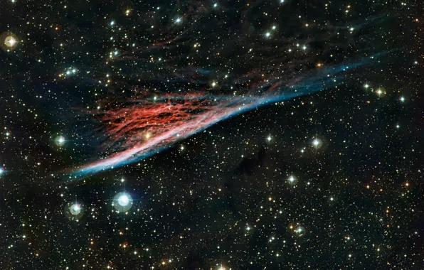 Picture stars, nebula, gas, the constellation Vela, Pencil, Pencil Nebula, NGC 2736