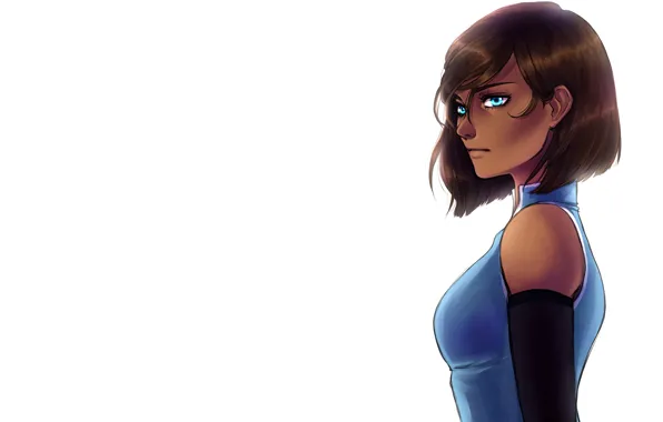 Picture girl, brown hair, blue eyes, Times, The Legend of Korra