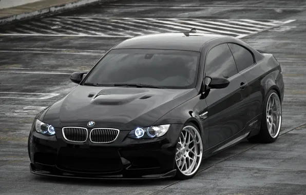 Picture black, BMW, BMW, Parking, black, E92