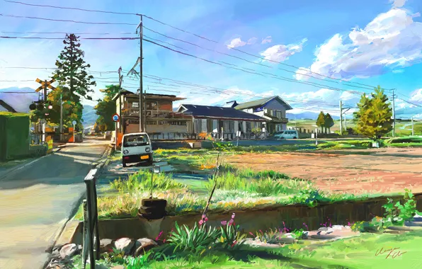Picture landscape, Japan, day, art, Shitub52
