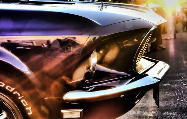 Picture car, machine, rays, mustang, Mustang, the reflection, ford, Ford, muscle