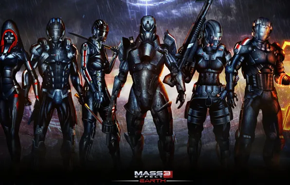 Picture earth, mass effect, soldiers, armor, bioware, pearls
