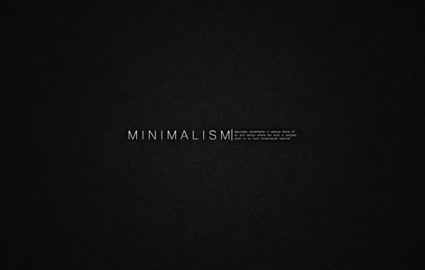 Picture text, minimalism, Minimalism, title