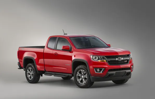 Picture red, Chevrolet, jeep, Chevrolet, Colorado, pickup, Colorado, Z71, Extended Cab, 2015, Trail Boss