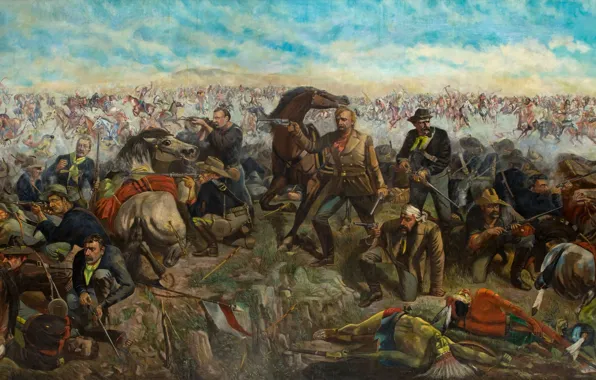 Picture picture, painting, painting, Legends of The Wild West, Custer