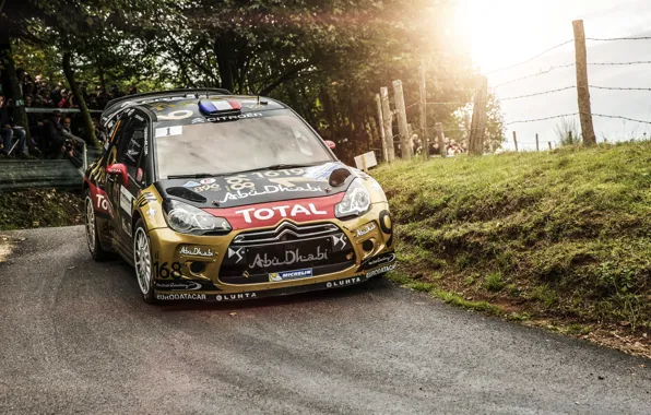 Picture Auto, Sport, Machine, Turn, Citroen, Day, Citroen, DS3, WRC, Rally, Rally, The front