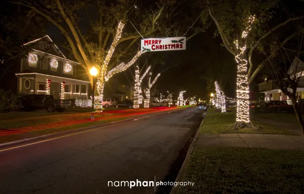 Picture the city, home, garland, Merry Christmas, Nam Phan Photography