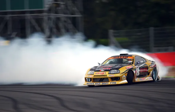 Picture Toyota, Drift, Supra, Smoke, Tuning, Competition, Sportcar