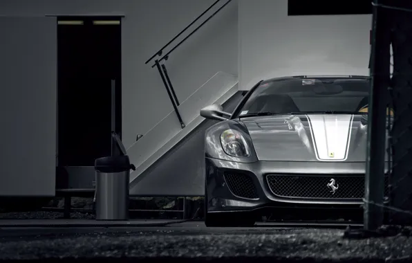 Picture Ferrari, silver, 599, GTO